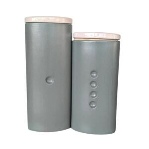 1990s Vintage Noritake Colorwave Slimline Ceramic Canisters with Lids